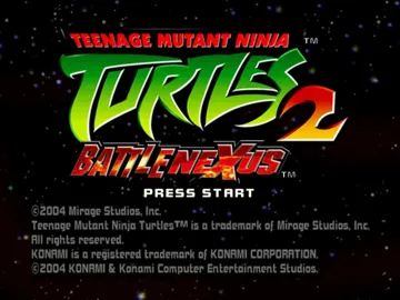 Teenage Mutant Ninja Turtles 2 - Battle Nexus (Disc 1) screen shot title